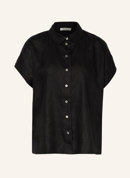 MAERZ MUENCHEN Hemdbluse aus Leinen, Farbe: SCHWARZ (Bild 1)