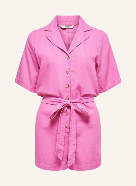 ONLY Jumpsuit with linen , Color: PINK (Image 1)