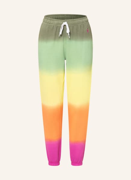 POLO RALPH LAUREN Sweatpants, Farbe: OLIV/ ORANGE/ PINK (Bild 1)
