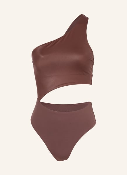Calvin Klein One-Soulder-Badeanzug DUO SHINE , Farbe: BRAUN (Bild 1)