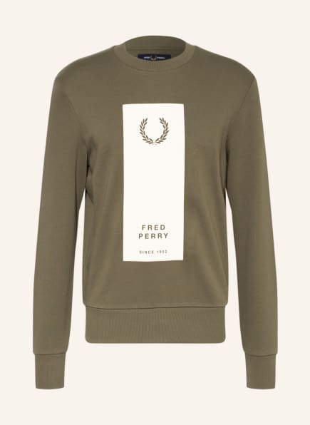 FRED PERRY Sweatshirt, Farbe: OLIV (Bild 1)