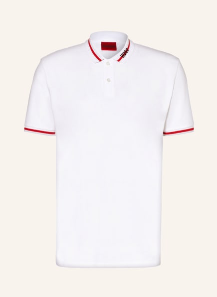 HUGO Piqué polo shirt DOSTNER regular fit, Color: WHITE (Image 1)