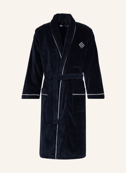 GANT HOME Unisex bathrobe, Color: DARK BLUE (Image 1)