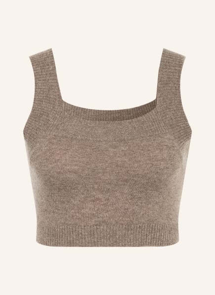 lilienfels Cropped-Stricktop aus Cashmere, Farbe: TAUPE (Bild 1)