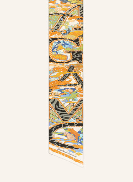 Salvatore Ferragamo Seidenschal AMO zum Wenden, Farbe: BEIGE/ ORANGE/ BLAU (Bild 1)