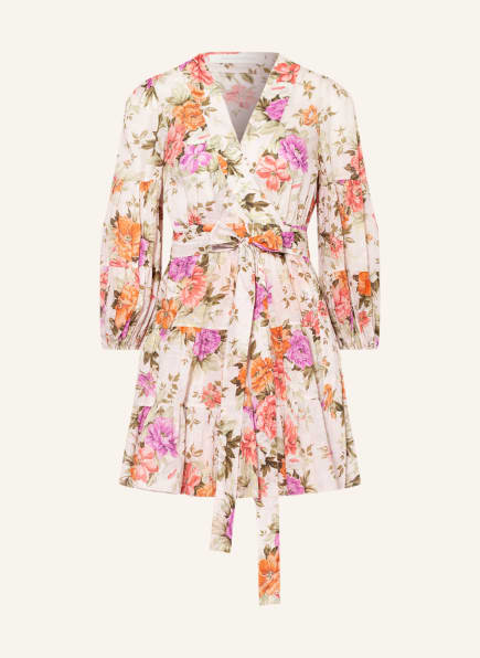 ZIMMERMANN Sukienka plażowa PATTIE w stylu kopertowym, Kolor: KREMOWY/ CIEMNOZIELONY/ CZERWONY (Obrazek 1)