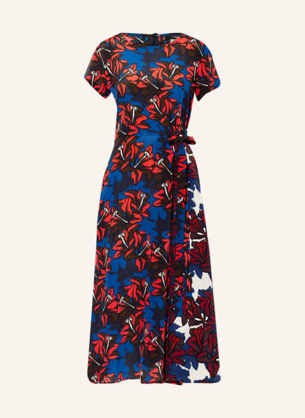 WEEKEND MaxMara Silk dress OROSEI , Color: BLUE/ RED/ BROWN (Image 1)