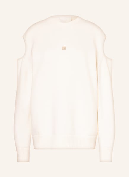 GIVENCHY Cold-Shoulder-Pullover , Farbe: WEISS/ BEIGE (Bild 1)