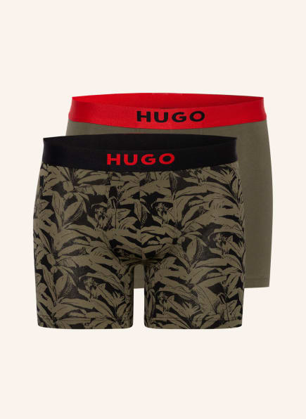 HUGO 2er-Pack Boxershorts , Farbe: GRÜN/ SCHWARZ (Bild 1)