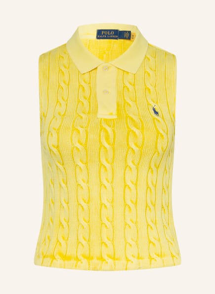 POLO RALPH LAUREN Strick-Poloshirt, Farbe: GELB (Bild 1)