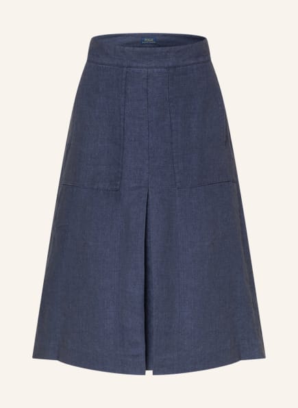 POLO RALPH LAUREN Linen skirt, Color: DARK BLUE (Image 1)