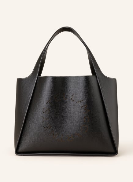 STELLA McCARTNEY Hobo bag LOGO GRAINY with pouch, Color: BLACK (Image 1)