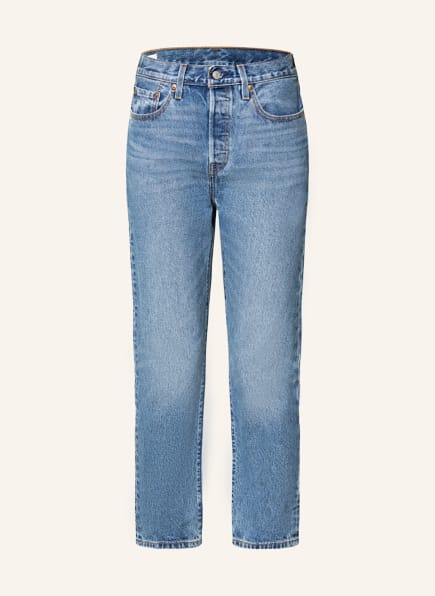 Levi's® Straight jeans 501 ORIGINAL CROPPED, Color: 36 Med Indigo - Worn In (Image 1)