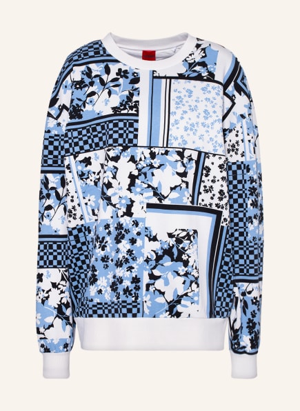 HUGO Sweatshirt DASHIMAKI, Farbe: WEISS/ SCHWARZ/ HELLBLAU (Bild 1)