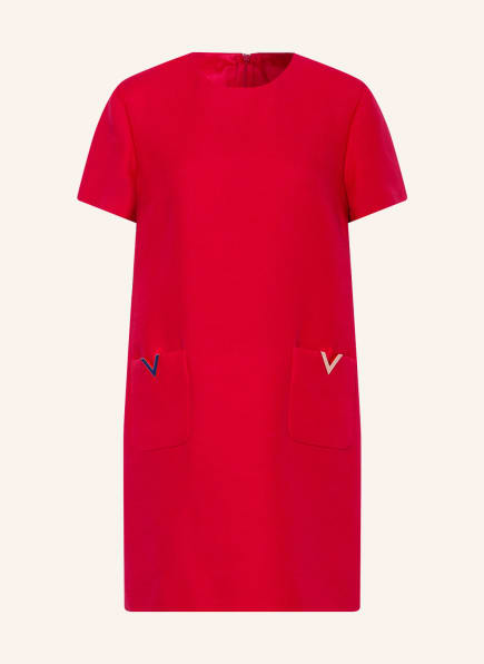 VALENTINO Sheath dress with silk, Color: RED (Image 1)