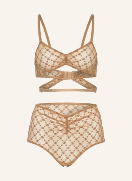 GUCCI Set: Triangle bra and panties with gift box, Color: NUDE (Image 1)