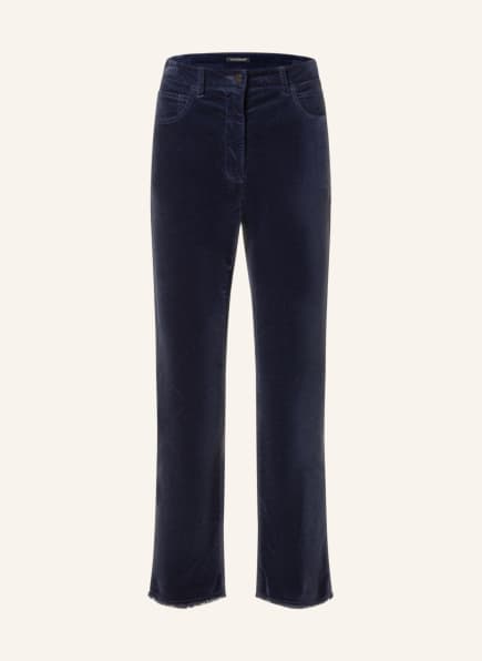 LUISA CERANO Velvet pants, Color: DARK BLUE (Image 1)