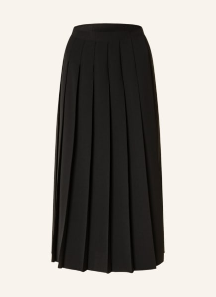 LUISA CERANO Pleated skirt in wrap look, Color: BLACK (Image 1)