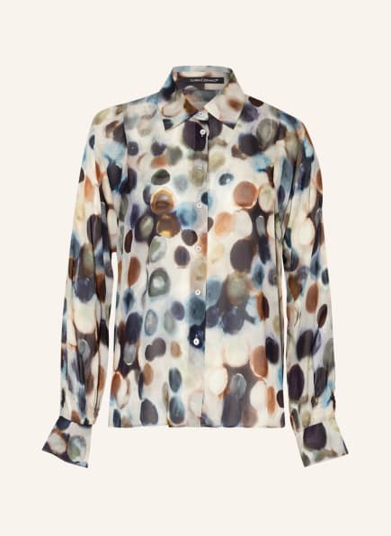 LUISA CERANO Shirt blouse, Color: LIGHT GRAY/ DARK BLUE/ DARK GREEN (Image 1)