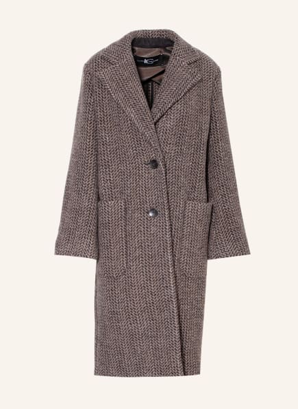 LUISA CERANO Wool coat, Color: BROWN/ BLACK/ WHITE (Image 1)