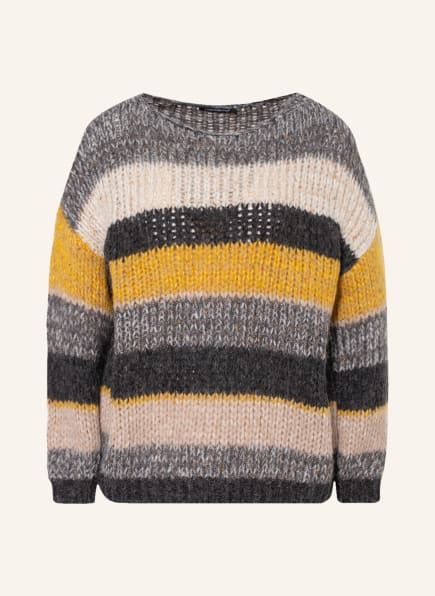 LUISA CERANO Sweater with alpaca, Color: DARK GRAY/ BEIGE/ DARK YELLOW (Image 1)