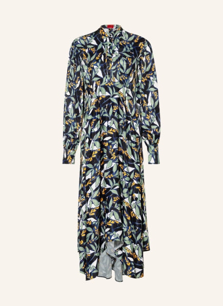 HUGO Kleid KOVORA, Farbe: BLAU/ WEISS/ HELLORANGE (Bild 1)