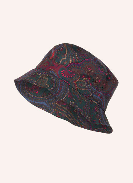 POLO RALPH LAUREN Bucket-Hat , Farbe: DUNKELGRÜN/ DUNKELLILA/ PINK (Bild 1)