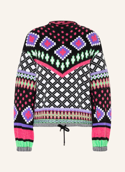 BOGNER Oversized-Pullover NAJLA , Farbe: SCHWARZ/ LILA/ HELLROT (Bild 1)
