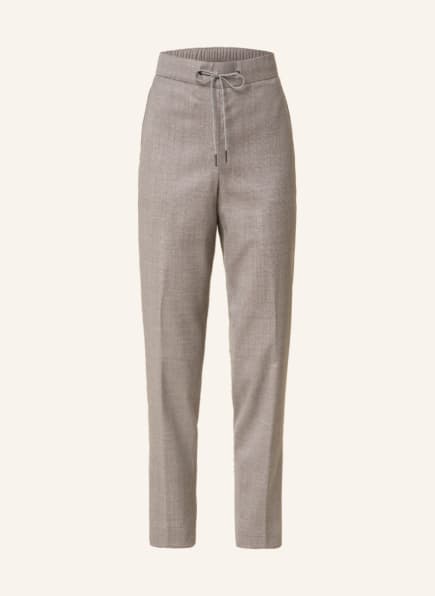 FABIANA FILIPPI Trousers in jogger style with decorative gems, Color: GRAY (Image 1)