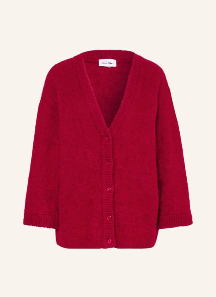 American Vintage Cardigan GILET with mohair , Color: DARK RED (Image 1)