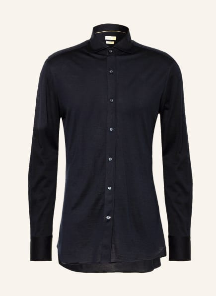 BRUNELLO CUCINELLI Jersey shirt slim fit with silk, Color: DARK BLUE (Image 1)