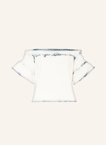 ALL SAINTS Off-Shoulder-Shirt ADELA, Farbe: BLAU/ WEISS (Bild 1)