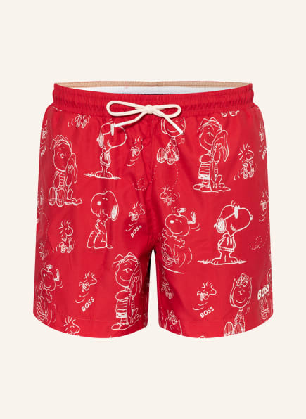 BOSS Swim shorts PEANUTS, Color: RED (Image 1)