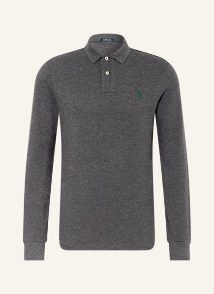 POLO RALPH LAUREN Piqué polo shirt custom slim fit, Color: DARK GRAY (Image 1)