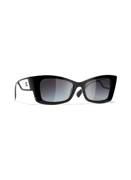 CHANEL Rechteckige Sonnenbrille, Farbe: C501S654 BLACK (Bild 1)