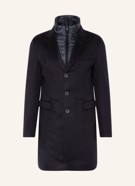 HERNO Cashmere coat with removable trim, Color: DARK BLUE (Image 1)