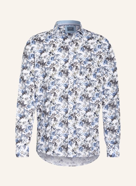 OLYMP Leinenhemd Casual Modern Fit, Farbe: WEISS/ KHAKI/ BLAU (Bild 1)