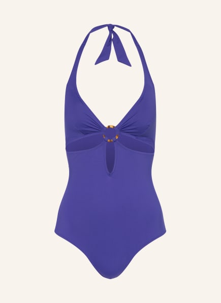 VILEBREQUIN Halter neck swimsuit FLOWER, Color: BLUE (Image 1)