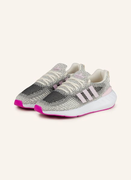 adidas Originals Sneakers SWIFT RUN 22, Color: WHITE/ BLACK/ LIGHT PURPLE (Image 1)