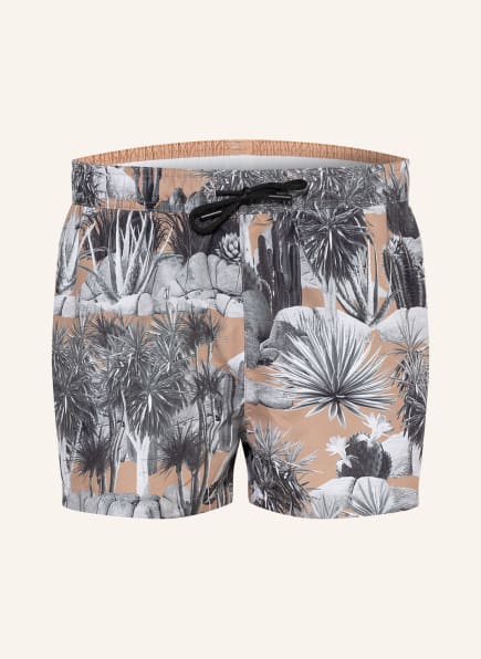 BOSS Swim shorts SALMON, Color: BEIGE/ DARK GREEN (Image 1)