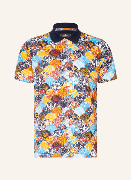RAGMAN Piqué-Poloshirt, Farbe: ORANGE/ HELLBLAU/ DUNKELBLAU (Bild 1)