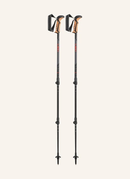 LEKI Trekking poles KHUMBU, Color: DARK GRAY/ BLACK/ ORANGE (Image 1)