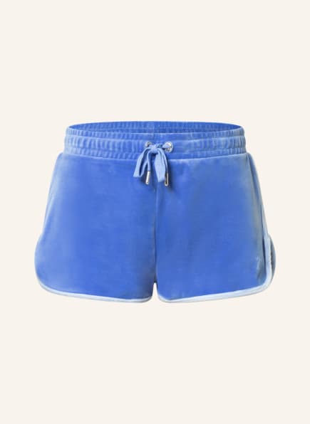 Juicy Couture Velour shorts STEVIE with decorative gems, Color: LIGHT BLUE (Image 1)
