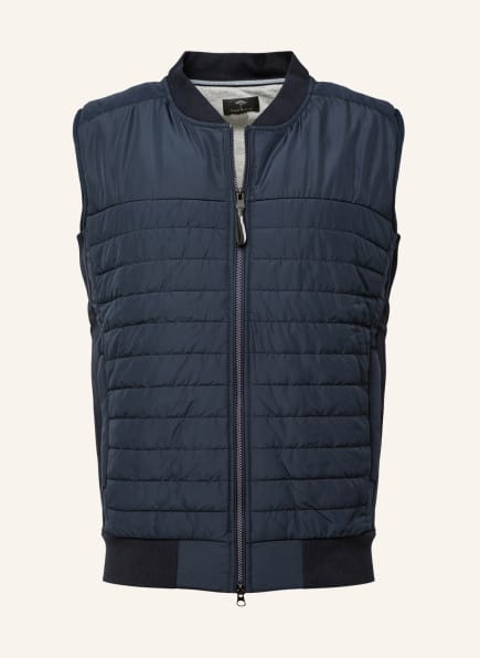 FYNCH-HATTON Vest in mixed materials, Color: DARK BLUE (Image 1)