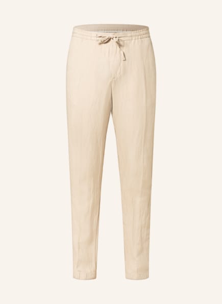 J.LINDEBERG Trousers extra slim fit with linen, Color: BEIGE (Image 1)