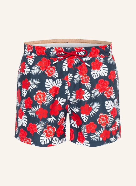 BOSS Swim shorts CATFISH, Color: DARK BLUE/ RED/ WHITE (Image 1)
