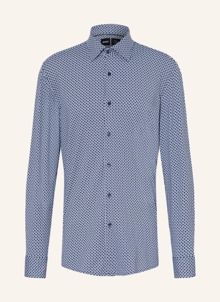 BOSS Jerseyhemd HANK Slim Fit, Farbe: DUNKELBLAU/ WEISS (Bild 1)