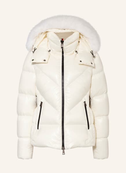 MONCLER Down jacket EZRA with removable faux fur , Color: WHITE (Image 1)