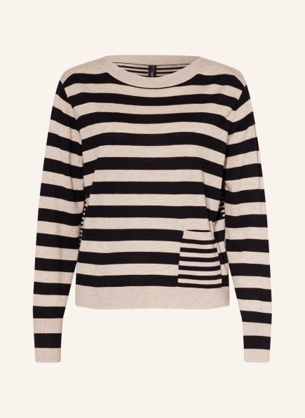 MARC CAIN Sweater, Color: CREAM/ BLACK (Image 1)
