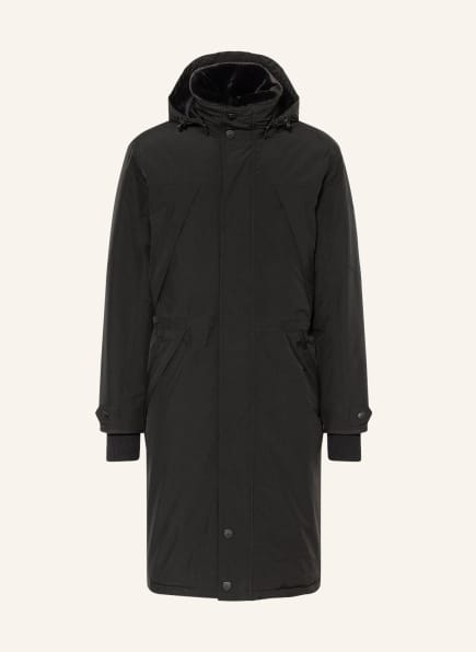 WELLENSTEYN Coat with detachable faux fur and hood, Color: BLACK (Image 1)